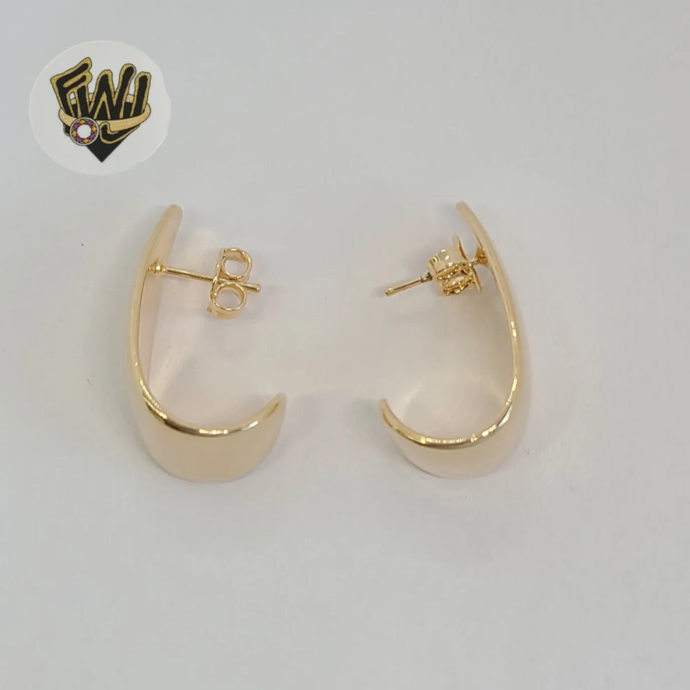 (1-2692-1) Gold Laminate - Teardrop Half Hoops - BGF