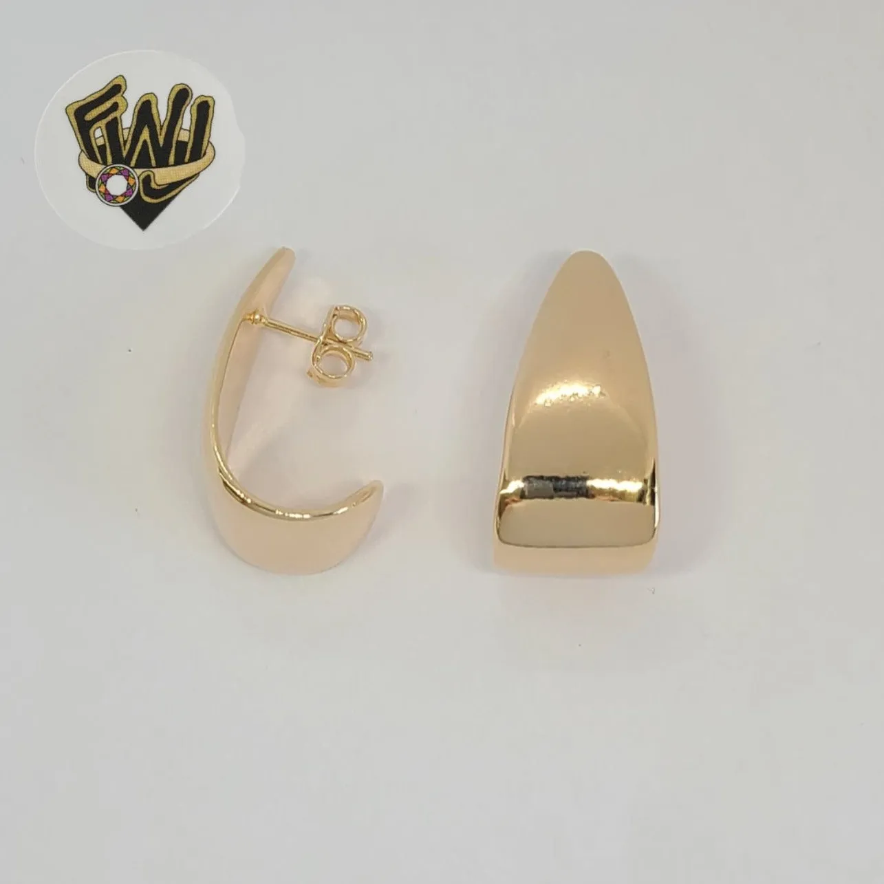 (1-2692-1) Gold Laminate - Teardrop Half Hoops - BGF