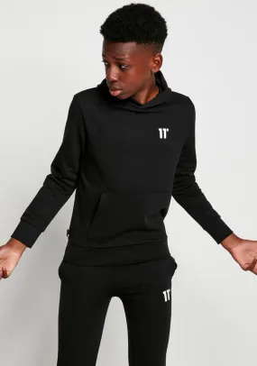 11Degrees Boys Core Long Sleeve Hoodie, Black