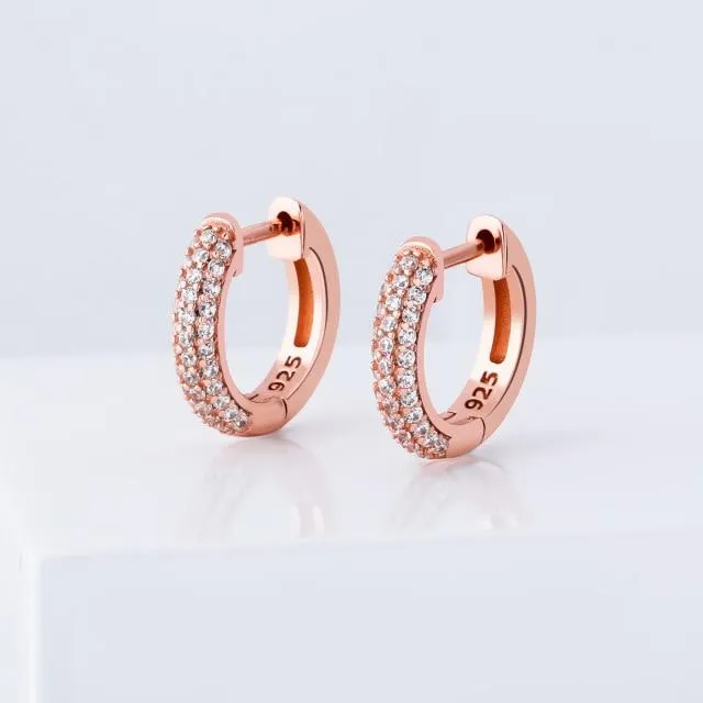 925 Sterling Silver Circular Ring Earring