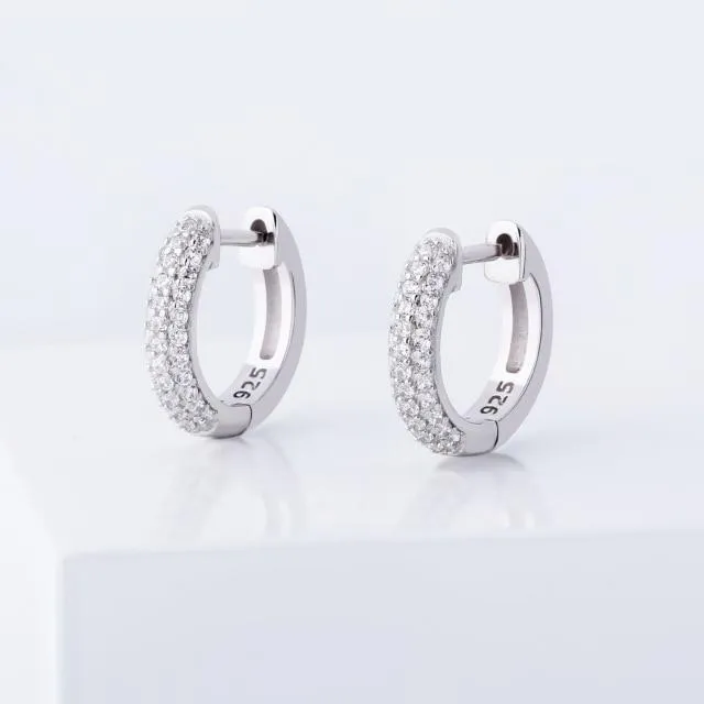 925 Sterling Silver Circular Ring Earring