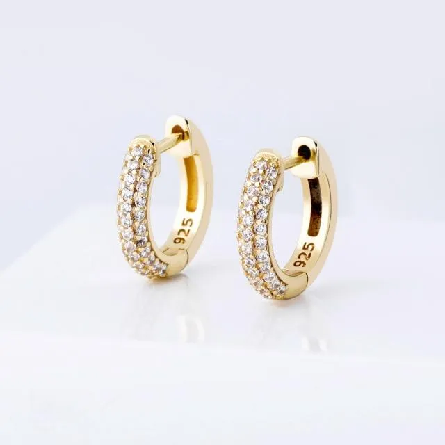 925 Sterling Silver Circular Ring Earring