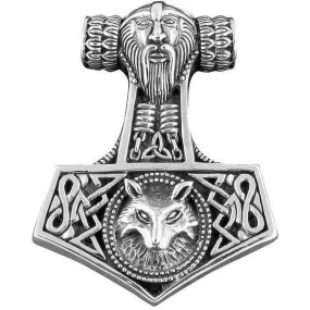 925 Sterling Silver Mjolnir Pendant (Large)