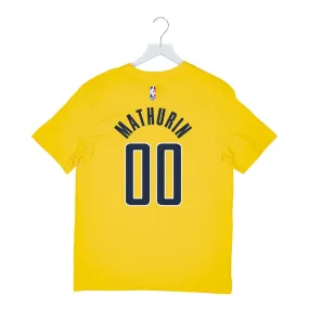 Adult Indiana Pacers #00 Bennedict Mathurin Statement Name and Number T-shirt by Jordan