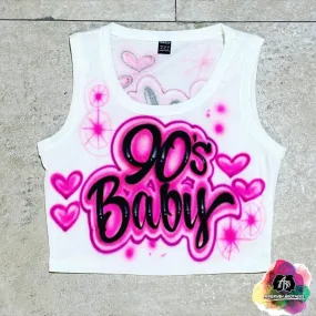 Airbrush 90s Baby Crop Top