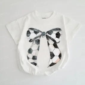 Baby Big Bow Soccer Romper