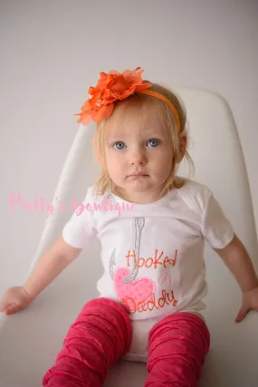 Baby Girl Hooked on Daddy bodysuit/Shirt -- Girls Fishing Outfit -- Baby shower gift -- little girls outfit -- Daddy's Girl shirt