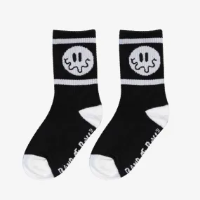 Band of Boys Black Squiggle Smile Skate Socks