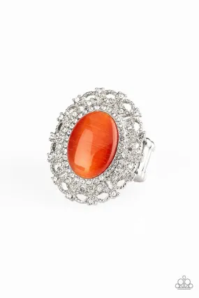 BAROQUE The Spell Orange Moonstone Ring - Paparazzi Accessories