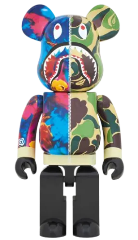 Bearbrick x Bape x Mika Ninagawa Shark 1000% Green