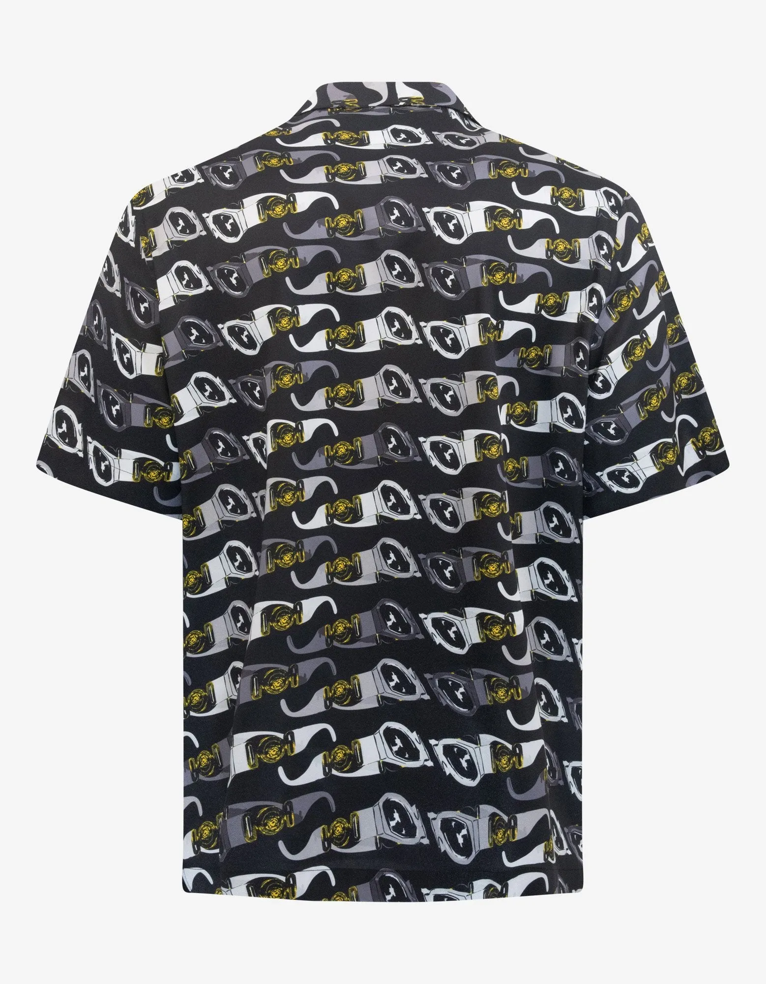 Black Biggie Sunglasses Print Short Sleeve Shirt -