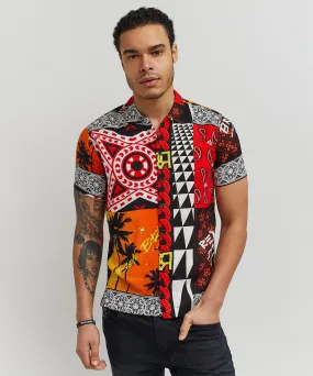 Blaze Geometric Allover Print Short Sleeve Shirt