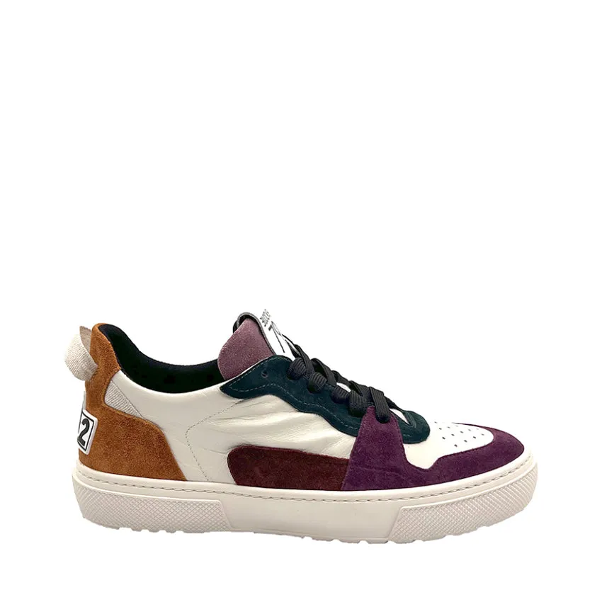 BLOCKS 79 SNEAKERS AMIK AW24 BIANCO- VERDE-BORDEAUX