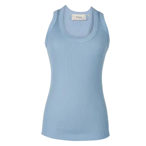 Blue Low Cotton Tanktop