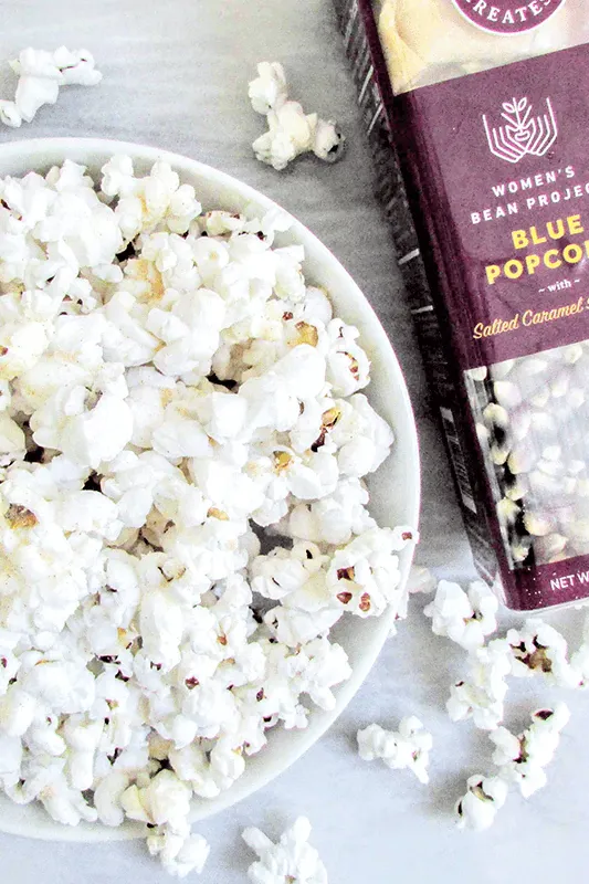 Blue Popcorn with Salted Caramel Seasoning