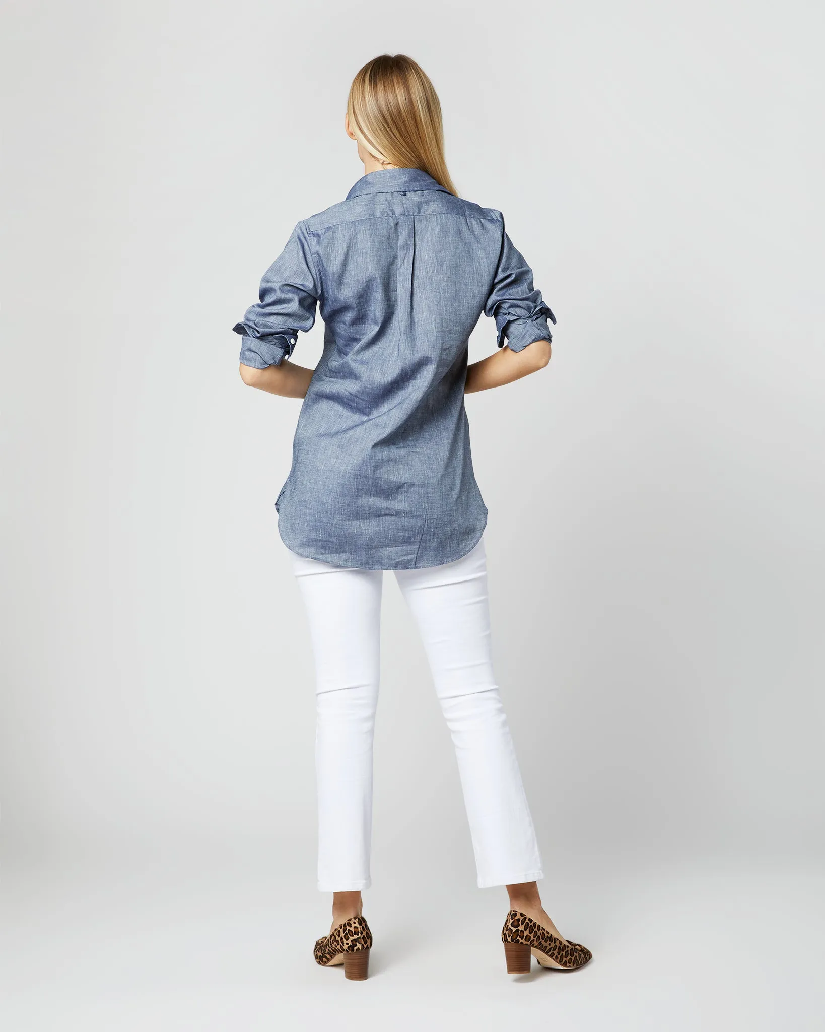 Boyfriend Shirt in Indigo Cotolino Chambray