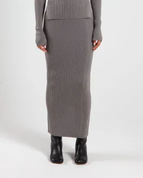 Calvin Klein Ribbed Knit Skirt Steeple Grey