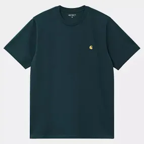 Carhartt WIP - Chase T-Shirt - Duck Blue / Gold