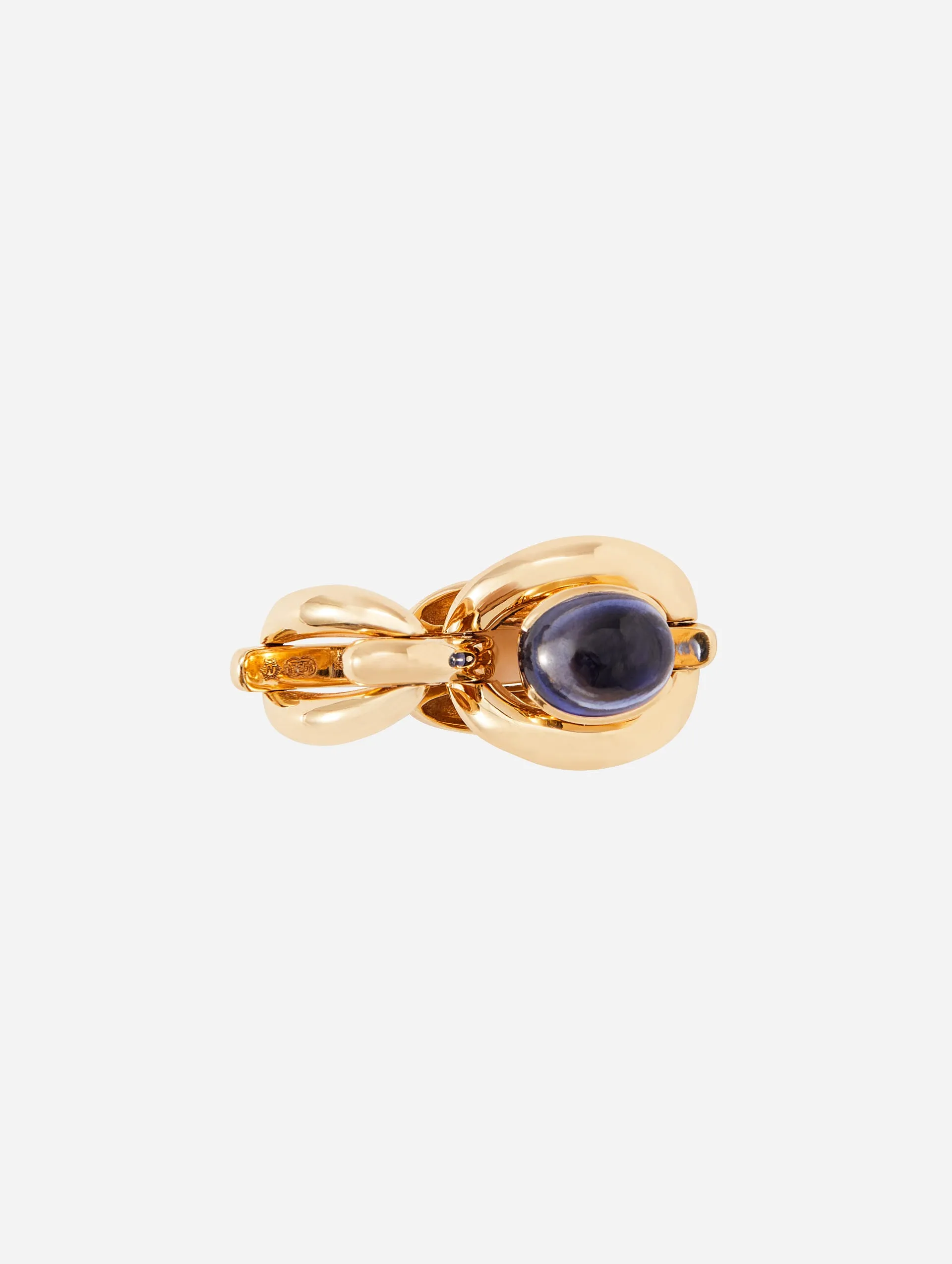 Catena Cabochon Blue Sapphire Ring