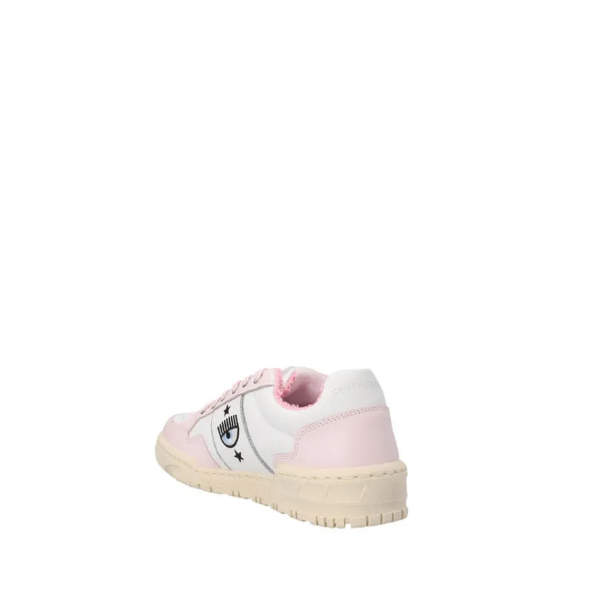 CHIARA FERRAGNI SNEAKERS CFB151 LOW BIANCO-ROSA CHIARO