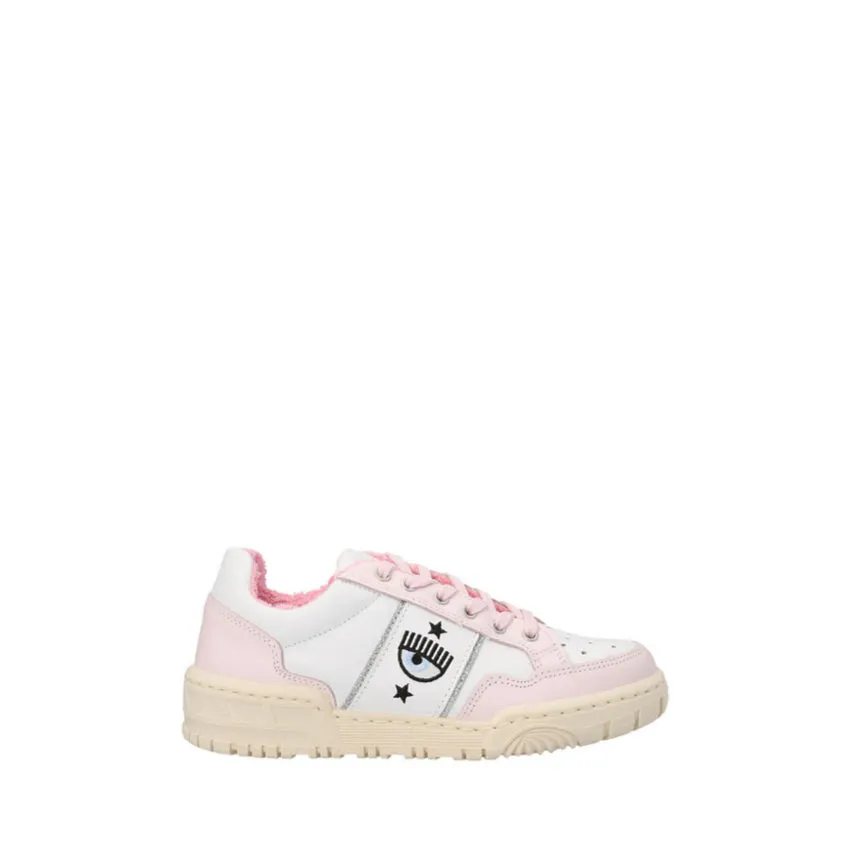 CHIARA FERRAGNI SNEAKERS CFB151 LOW BIANCO-ROSA CHIARO