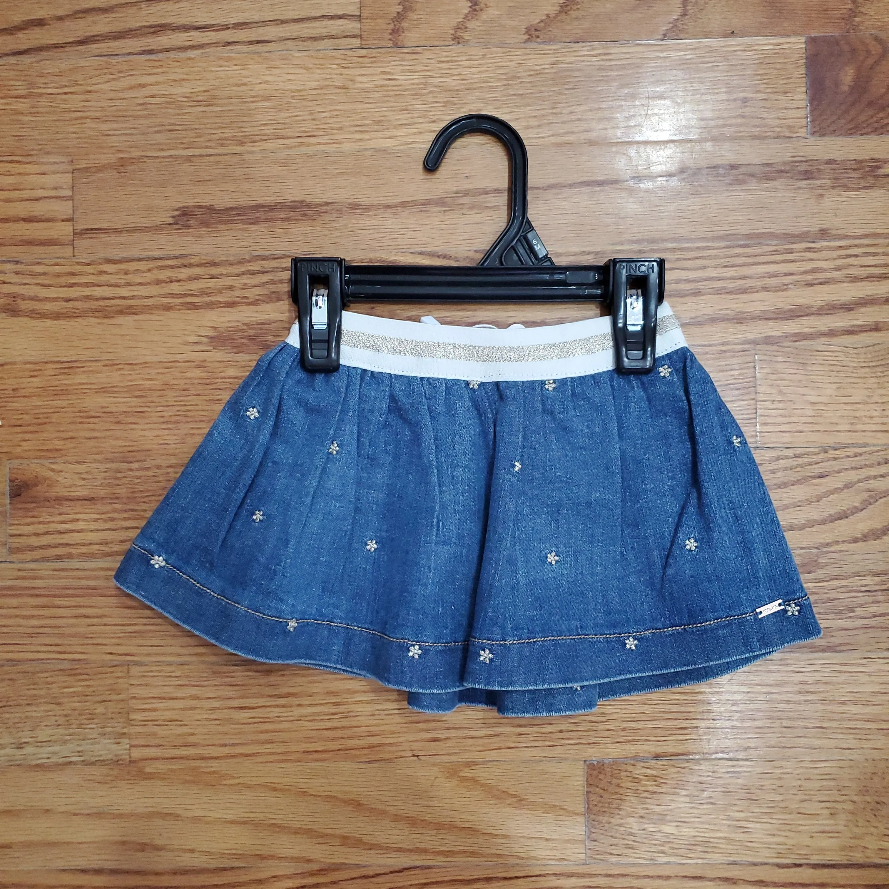 CLEARANCE Mayoral Denim Skirt with Gold