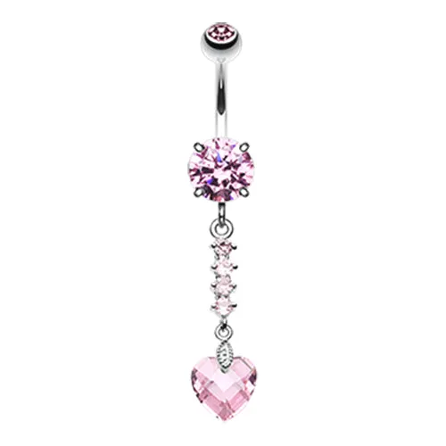 Crystal Heart Journey Navel Bar