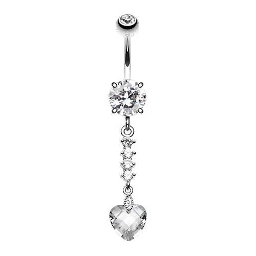 Crystal Heart Journey Navel Bar