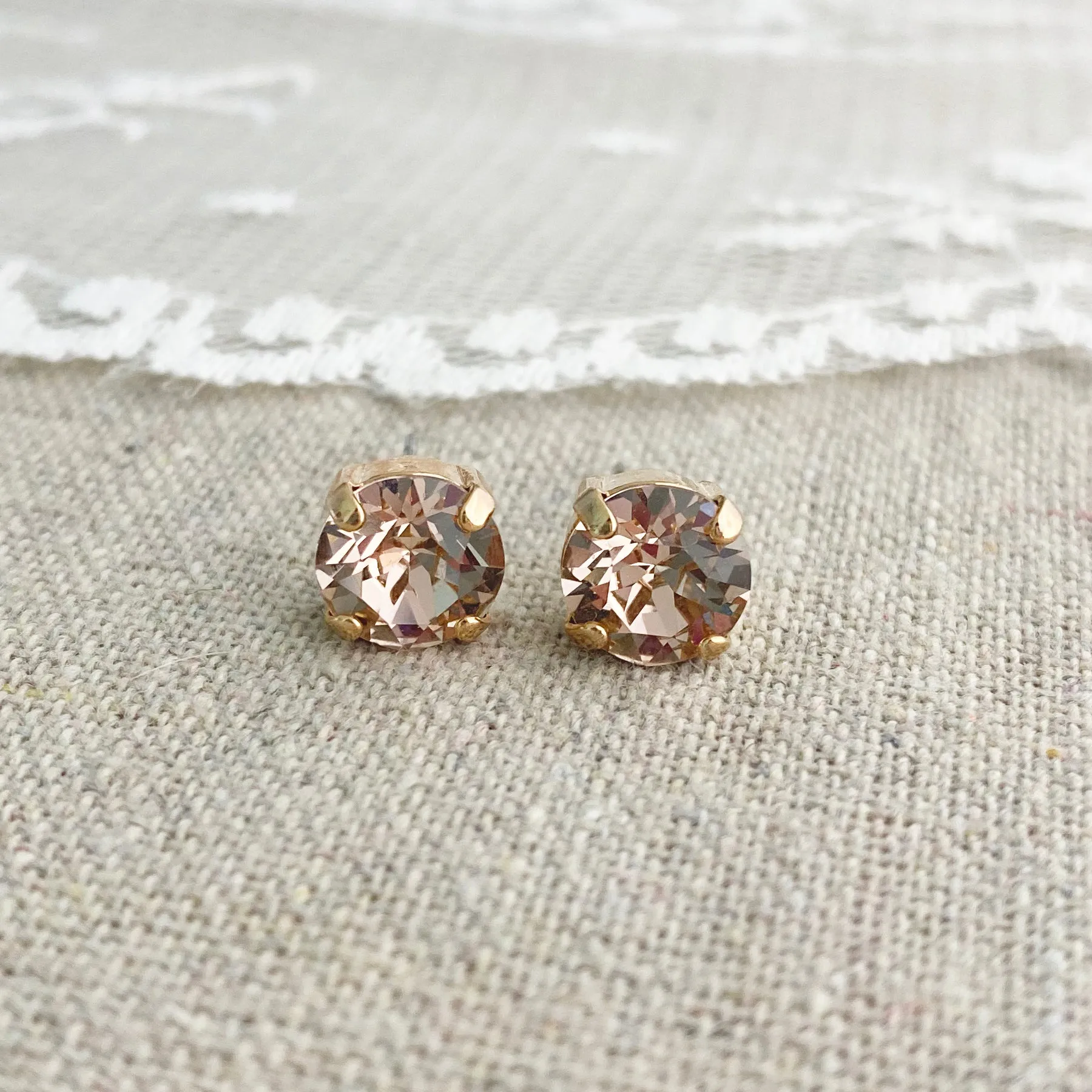 Diamante Post Earrings • 8mm