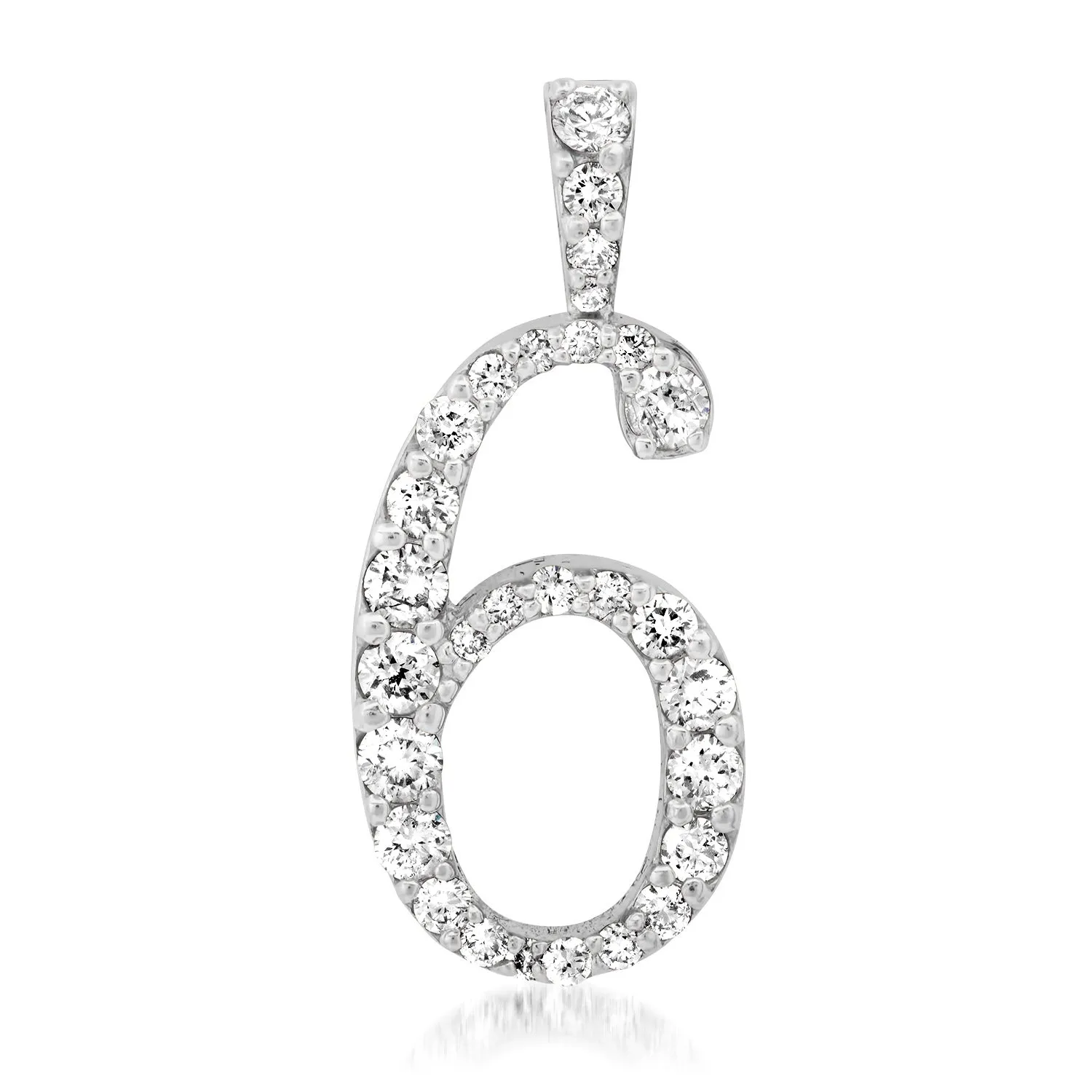 Diamond Lucky Numbers Charm Pendant