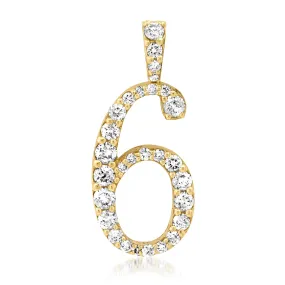 Diamond Lucky Numbers Charm Pendant