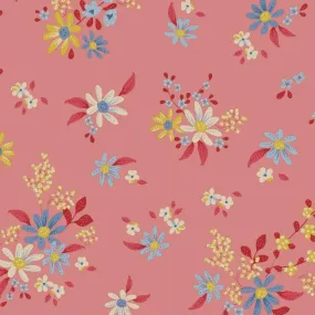 Fabric from Chic Escape Collection, DAISYFIELD Pink TIL110055, Blenders from Tilda