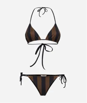 FF AND STRIPED REVERSIBILE BIKINI