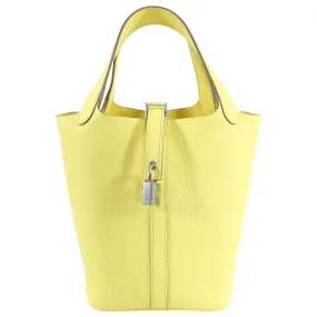 Hermes 2023 Picotin Lock 18 Limoncello Yellow PHW