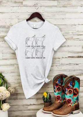 Horse I like 'em, I love 'em Short Sleeve Tee [4 colors]