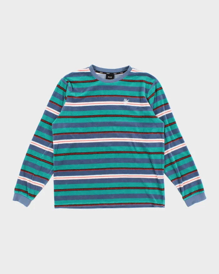 Huf Striped Long Sleeve T-Shirt - M