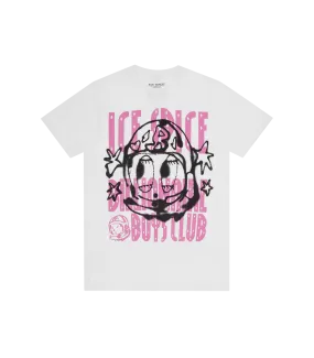 ICE SPICE X BBC GRAFFITI ICE MOON T-SHIRT - WHITE/PINK