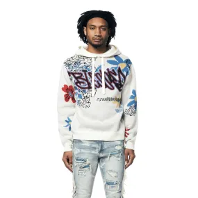 Jacquard Sweater Hoodie - Ecru