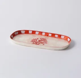 Jones and Co Atlantic Coral Tray Red