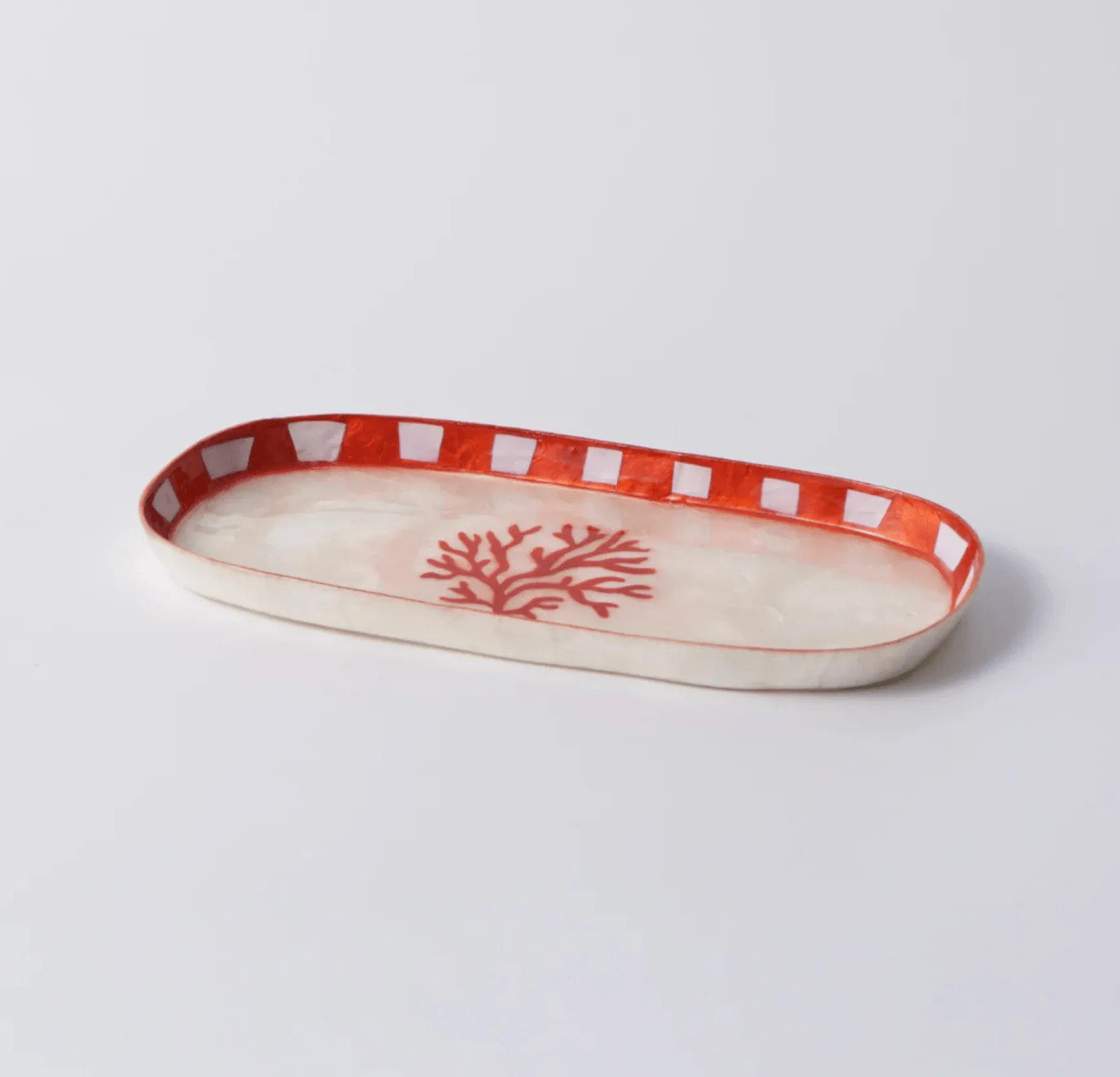 Jones and Co Atlantic Coral Tray Red