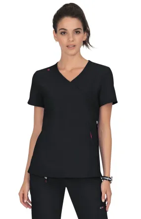 koi Lite Philosophy Women's 3-Pocket Mock-Wrap Scrub Top