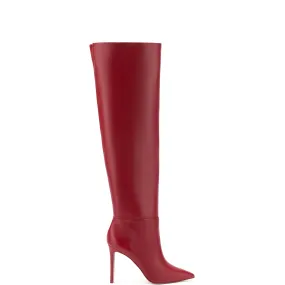 Larroudé x Jennifer Fisher Boot In Blood Red Leather