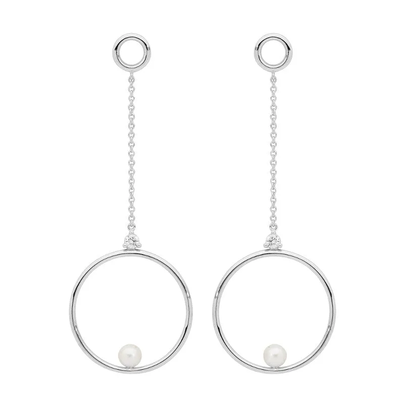 Lovers Pearl and Diamond Earrings