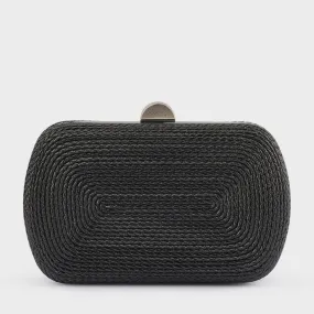 Martina Coiled Rope Clutch (Black)