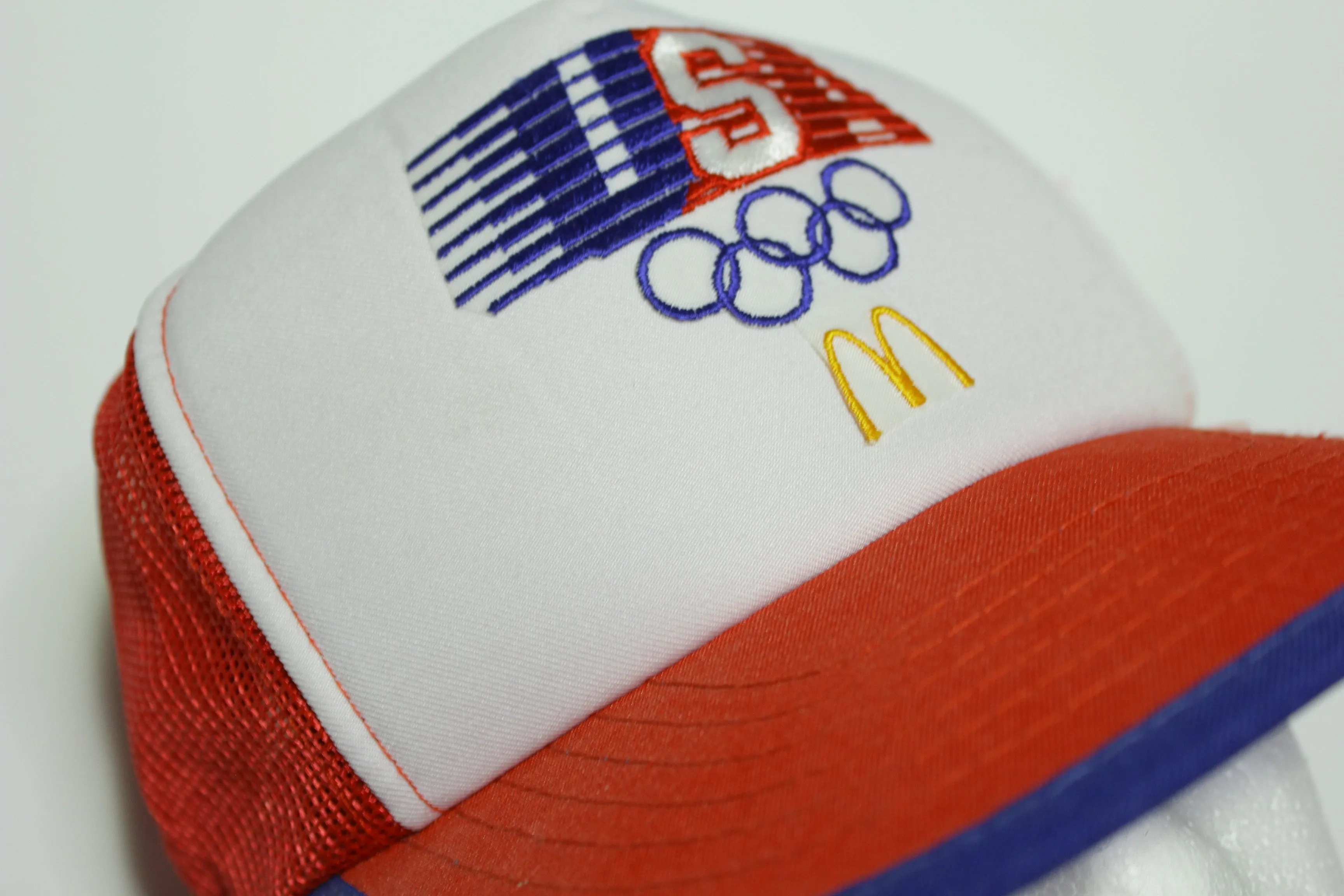 McDonalds USA Olympics 1984 Vintage 80's Automotive Trucker Snapback Adjustable Hat