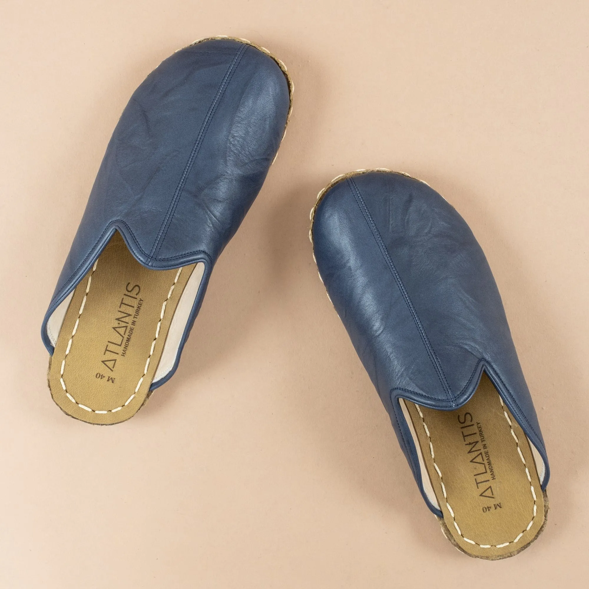 Men's Navy Barefoot Slippers