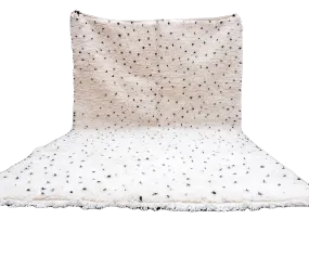 Moroccan Black Polka Dot Rug - Creamy White