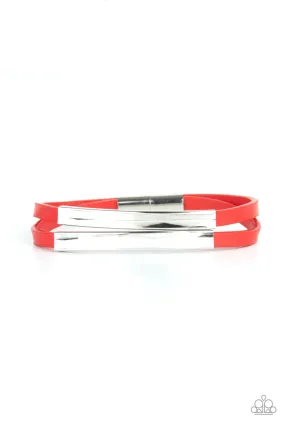 Paparazzi Dangerously Divine - Red Bracelet