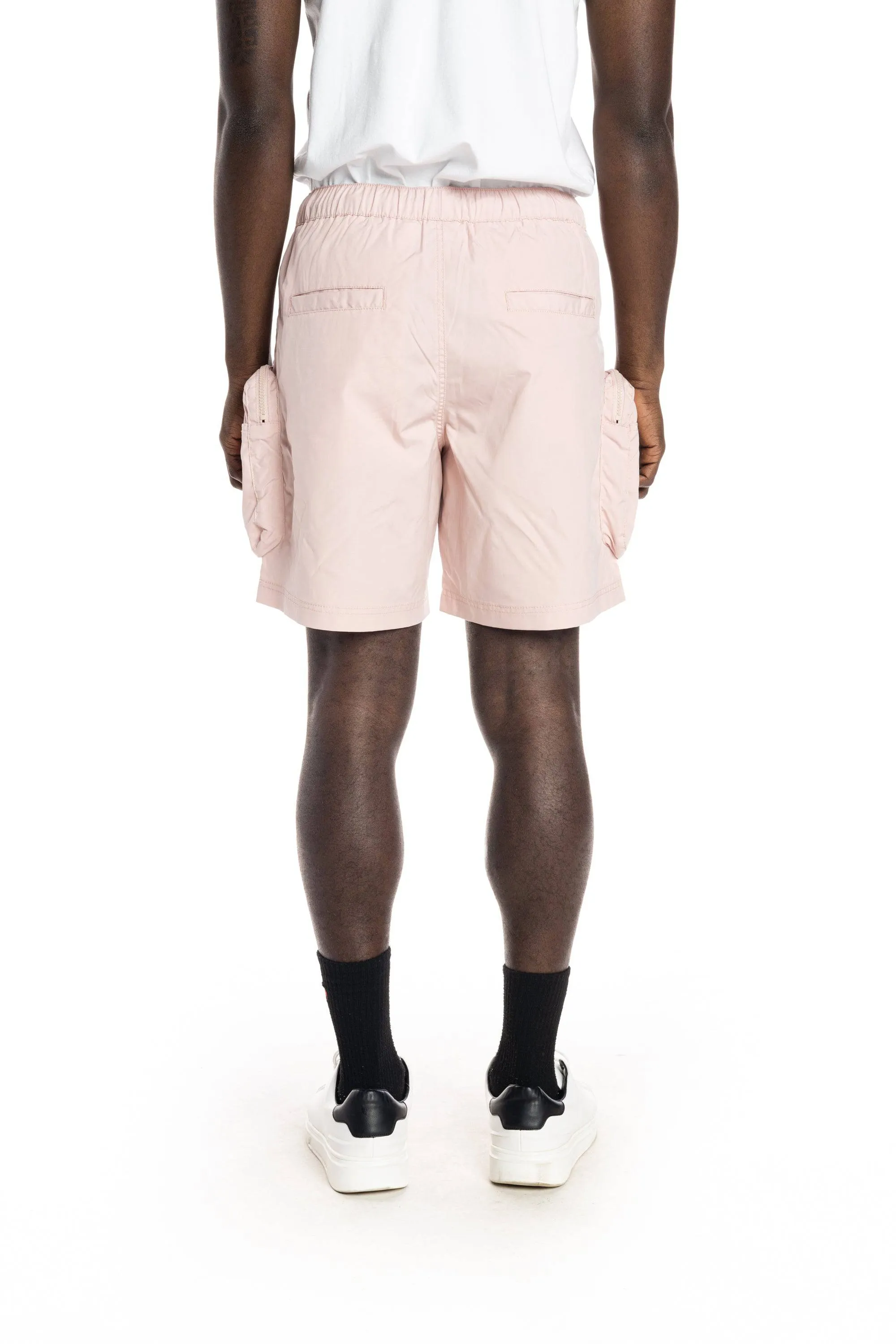 Printed Utility Fashion Shorts - Pale Pink