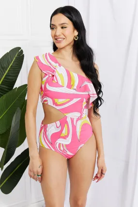 Ruffle Swimsuit in Pink